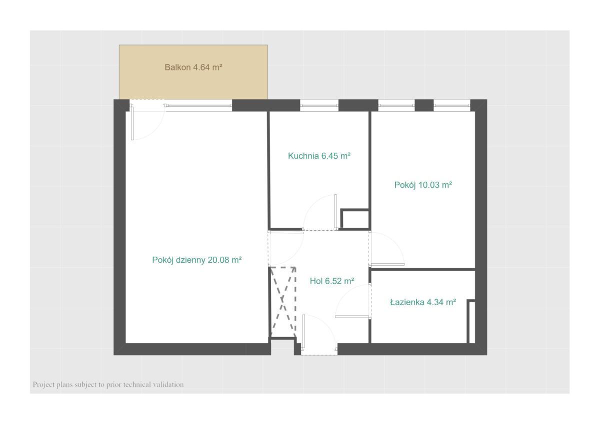 Mieszkanie 2-pokojowe Poznań Piątkowo, ul. Franciszka Stróżyńskiego. Zdjęcie 17