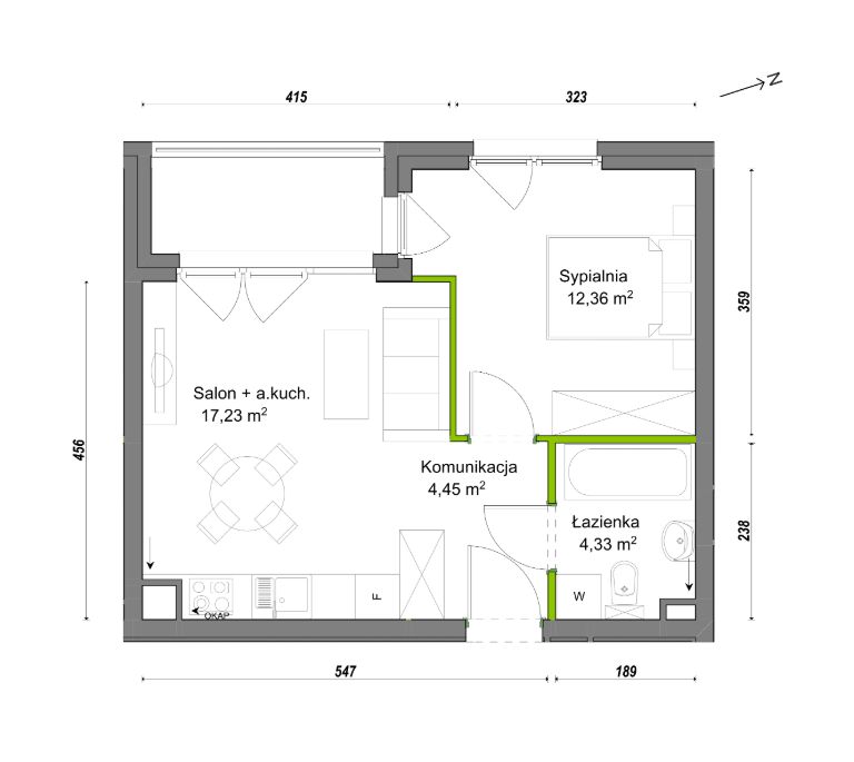 Mieszkanie 2-pokojowe Wrocław Ołtaszyn, ul. Orawska. Zdjęcie 8