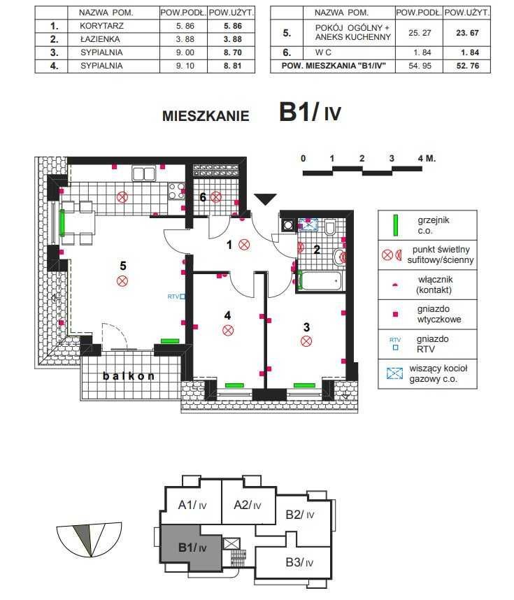 Mieszkanie 3-pokojowe Krotoszyn, ul. Ceglarska. Zdjęcie 4