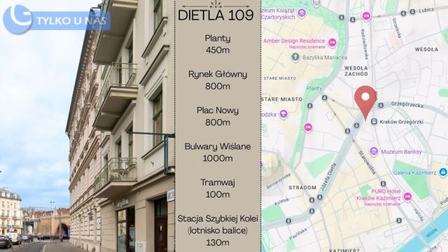 Mieszkanie 1-pokojowe Kraków Kazimierz, ul. Józefa Dietla. Zdjęcie 2