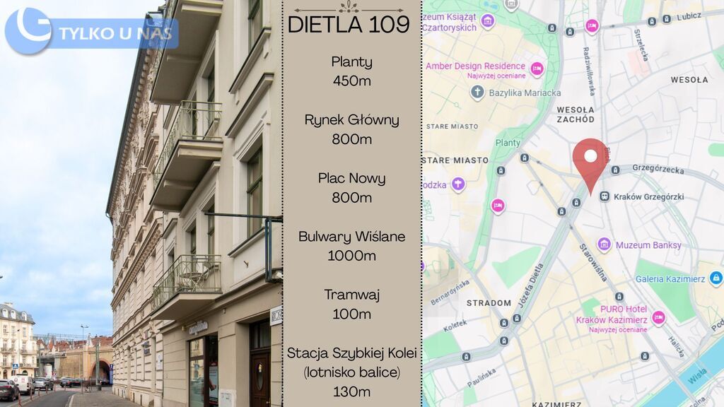 Mieszkanie 1-pokojowe Kraków Kazimierz, ul. Józefa Dietla. Zdjęcie 2