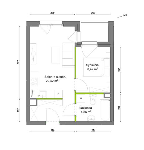 Mieszkanie 2-pokojowe Wrocław Ołtaszyn, ul. Orawska. Zdjęcie 8