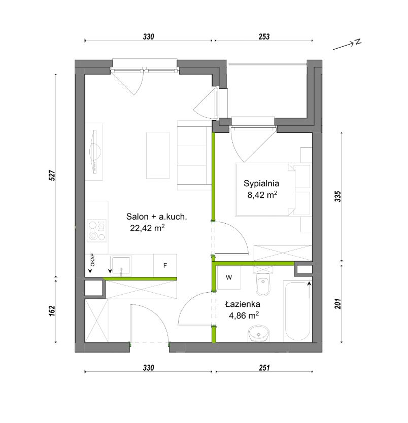 Mieszkanie 2-pokojowe Wrocław Ołtaszyn, ul. Orawska. Zdjęcie 8