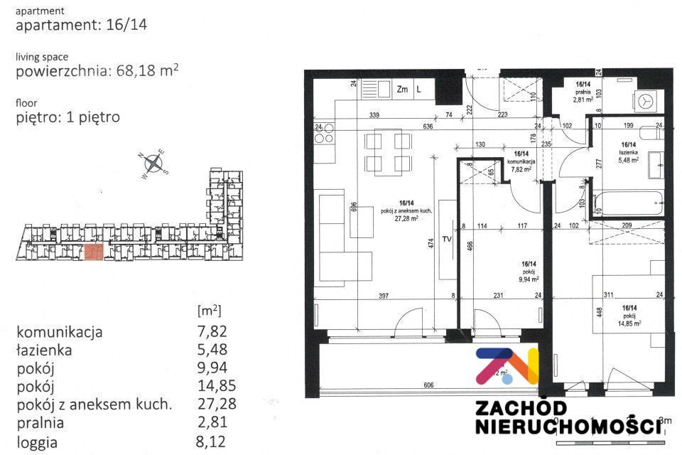 Mieszkanie 3-pokojowe Zielona Góra, ul. Lisia. Zdjęcie 15