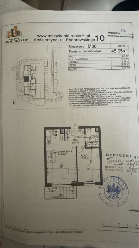 Mieszkanie 2-pokojowe Kościerzyna, ul. Ignacego Paderewskiego. Zdjęcie 6