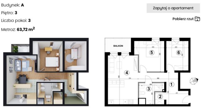 Mieszkanie 3-pokojowe Oświęcim Wysokie Brzegi. Zdjęcie 2