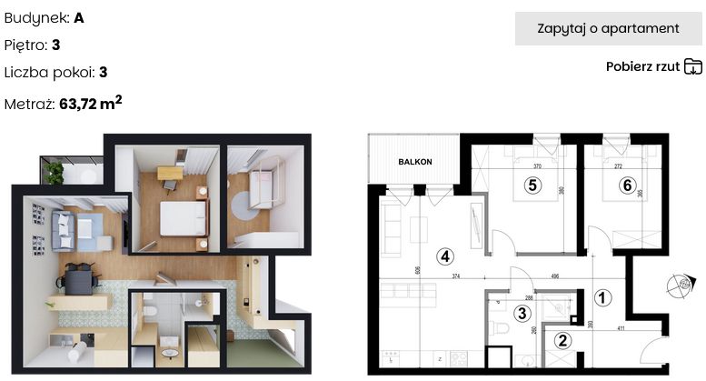 Mieszkanie 3-pokojowe Oświęcim Wysokie Brzegi. Zdjęcie 2
