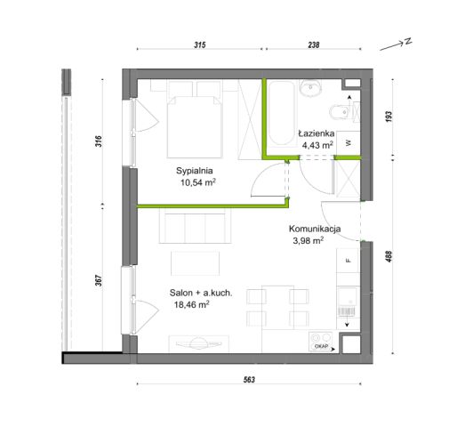 Mieszkanie 2-pokojowe Wrocław Ołtaszyn, ul. Orawska. Zdjęcie 8