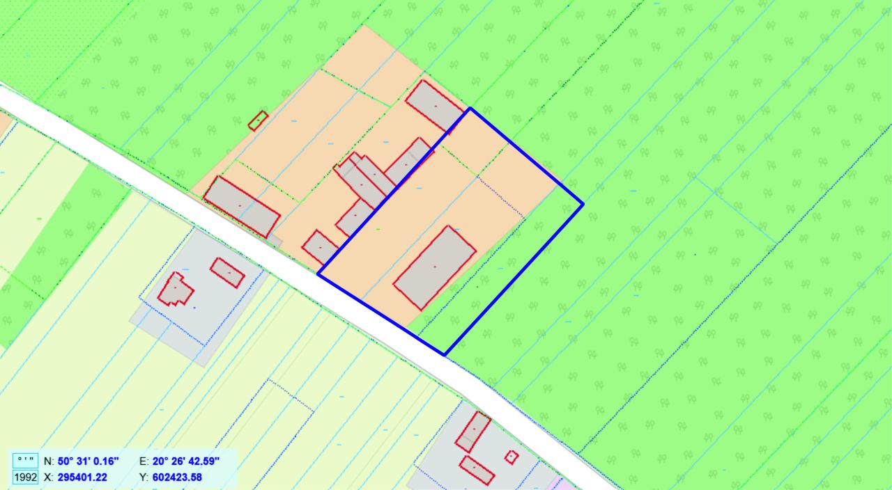 Działka inwestycyjna Pawłowice