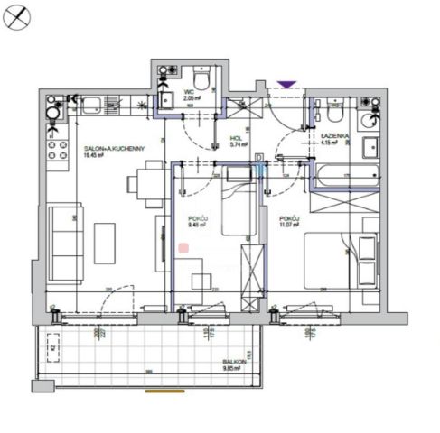 Mieszkanie 3-pokojowe Warszawa Mokotów, ul. Bokserska. Zdjęcie 9