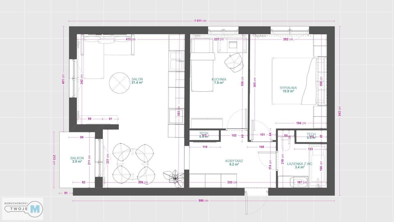 Mieszkanie 2-pokojowe Kielce, os. Na Stoku. Zdjęcie 16