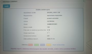 Działka rolna Samborowo