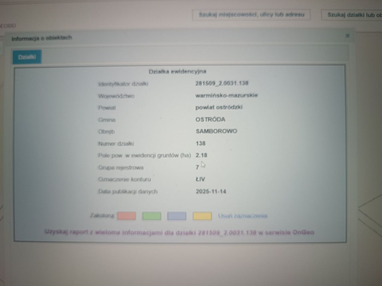 Działka rolna Samborowo. Zdjęcie 2