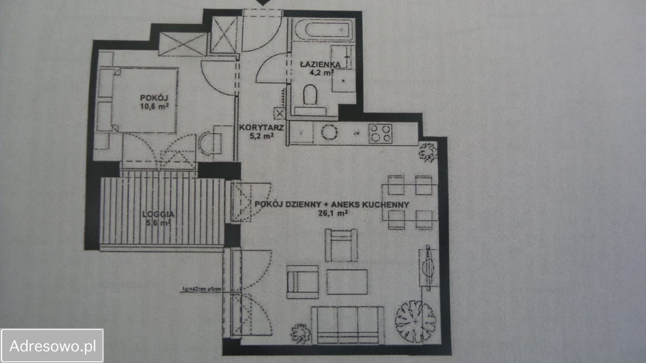 Mieszkanie 2-pokojowe Sopot, ul. Stefana Okrzei