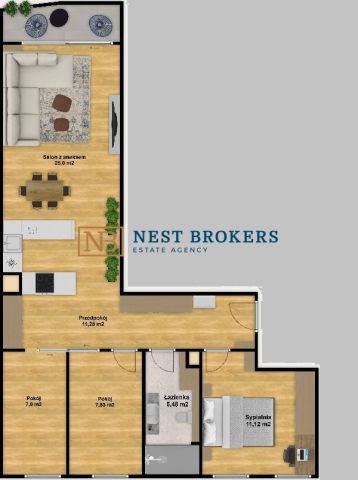 Mieszkanie 4-pokojowe Kraków Krowodrza, al. Kijowska. Zdjęcie 1