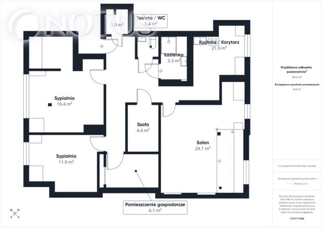 Mieszkanie 3-pokojowe Wrocław Śródmieście, ul. Szczęśliwa. Zdjęcie 14