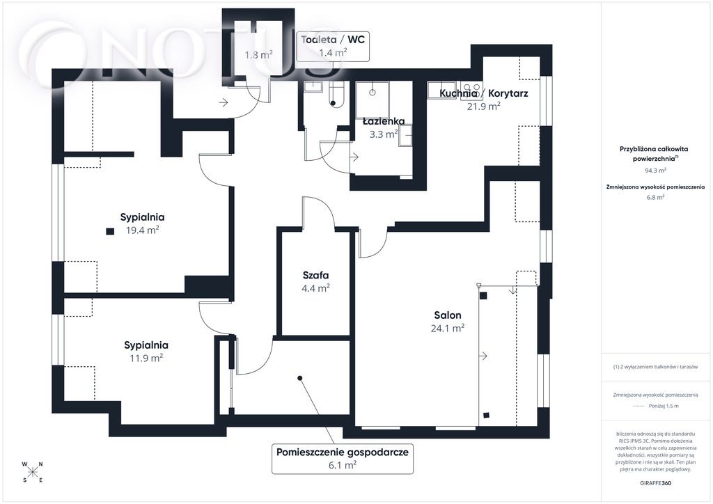 Mieszkanie 3-pokojowe Wrocław Śródmieście, ul. Szczęśliwa. Zdjęcie 14
