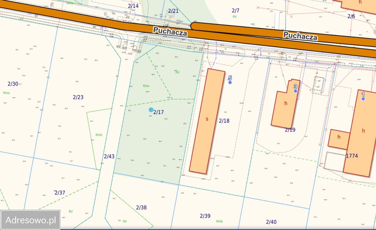 Działka inwestycyjna Bielawy, ul. Puchacza