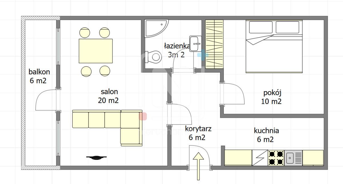 Mieszkanie 2-pokojowe Warszawa Ochota, ul. Nowogrodzka. Zdjęcie 14