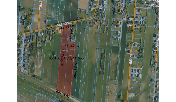 Działka rolno-budowlana Dobrzyniewo Duże, ul. Białostocka