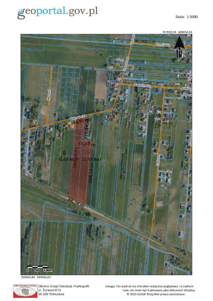 Działka rolno-budowlana Dobrzyniewo Duże, ul. Białostocka. Zdjęcie 1