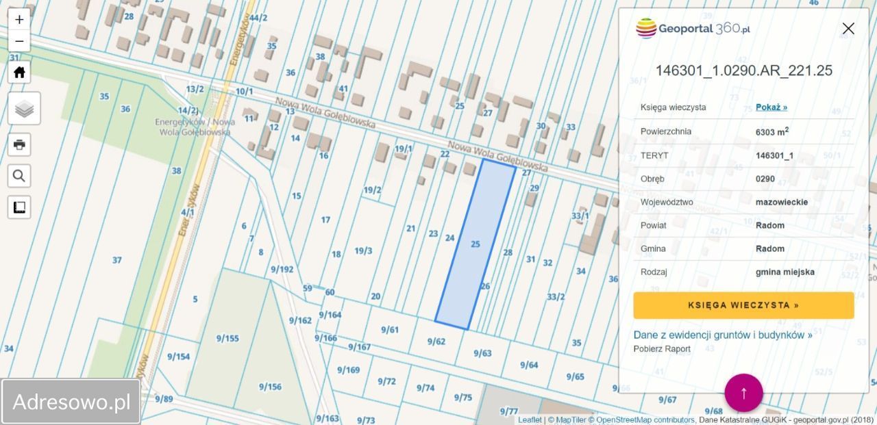 Działka budowlana Radom, ul. Nowa Wola Gołębiowska. Zdjęcie 2