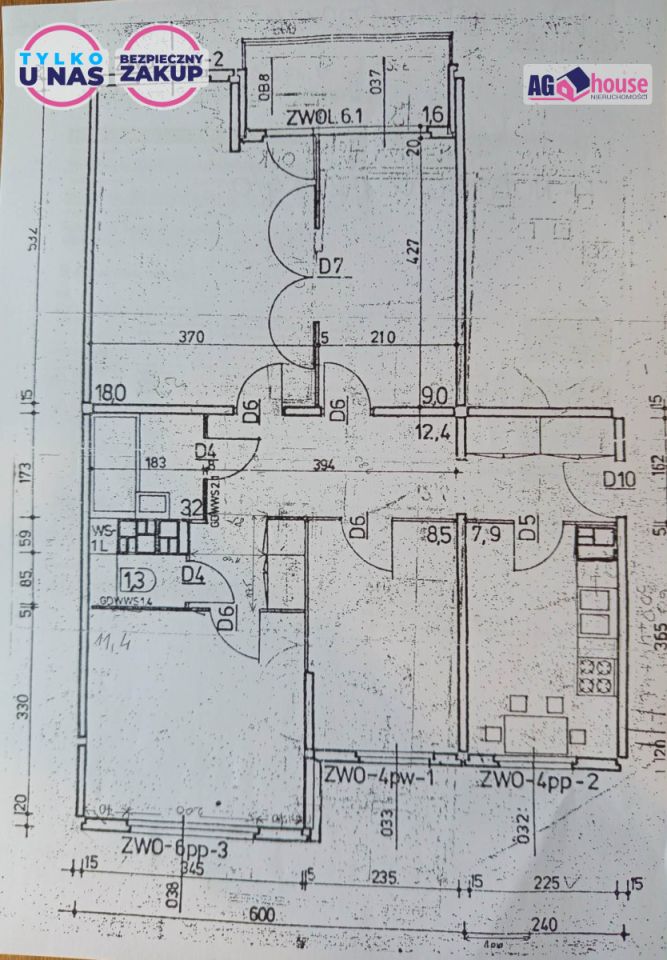 Mieszkanie 4-pokojowe Gdańsk Zaspa, ul. Kombatantów. Zdjęcie 9