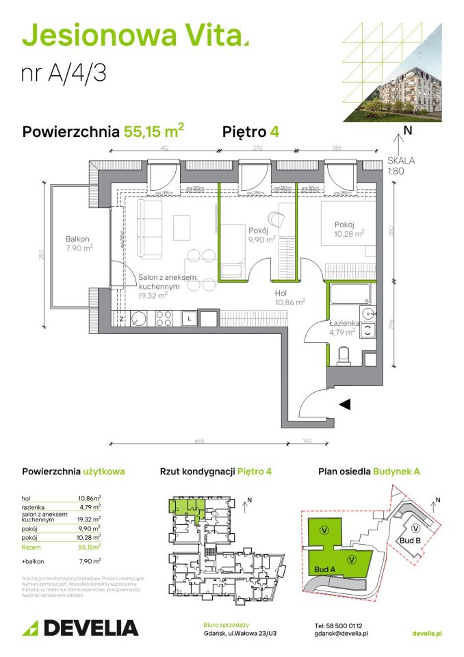 Mieszkanie 3-pokojowe Gdańsk Wrzeszcz, ul. Jesionowa. Zdjęcie 6