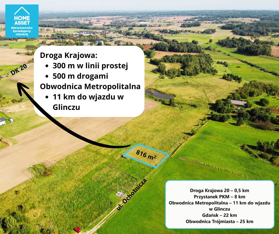 Działka budowlana Hopowo, ul. Ochotnicza. Zdjęcie 2