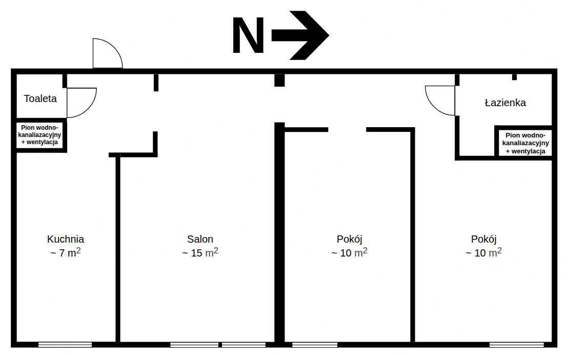 Mieszkanie 3-pokojowe Gdańsk Brzeźno. Zdjęcie 5