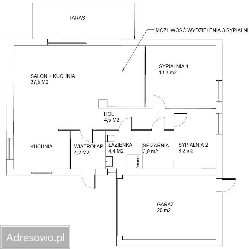 dom wolnostojący, 3 pokoje Rokitki. Zdjęcie 16