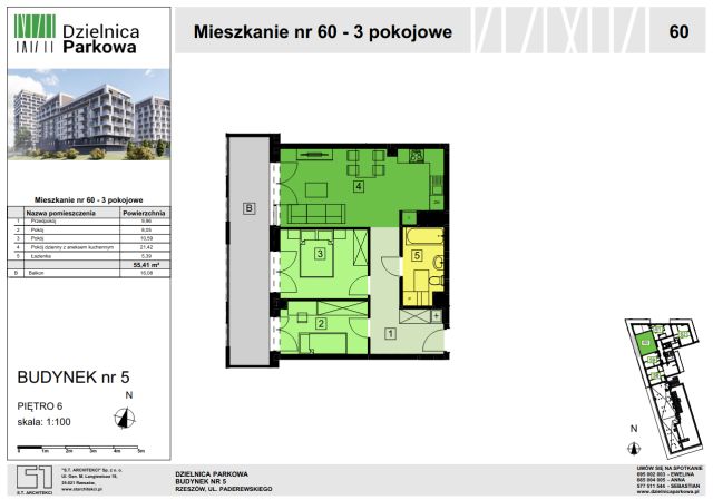 Mieszkanie 3-pokojowe Rzeszów Nowe Miasto, ul. Ignacego Paderewskiego. Zdjęcie 6