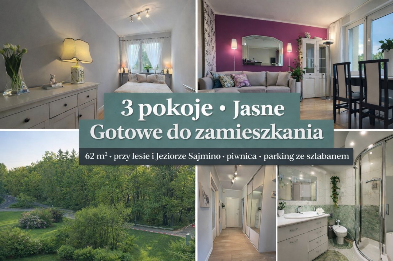 Mieszkanie 3-pokojowe Ostróda, ul. Zawiszy Czarnego. Zdjęcie 1