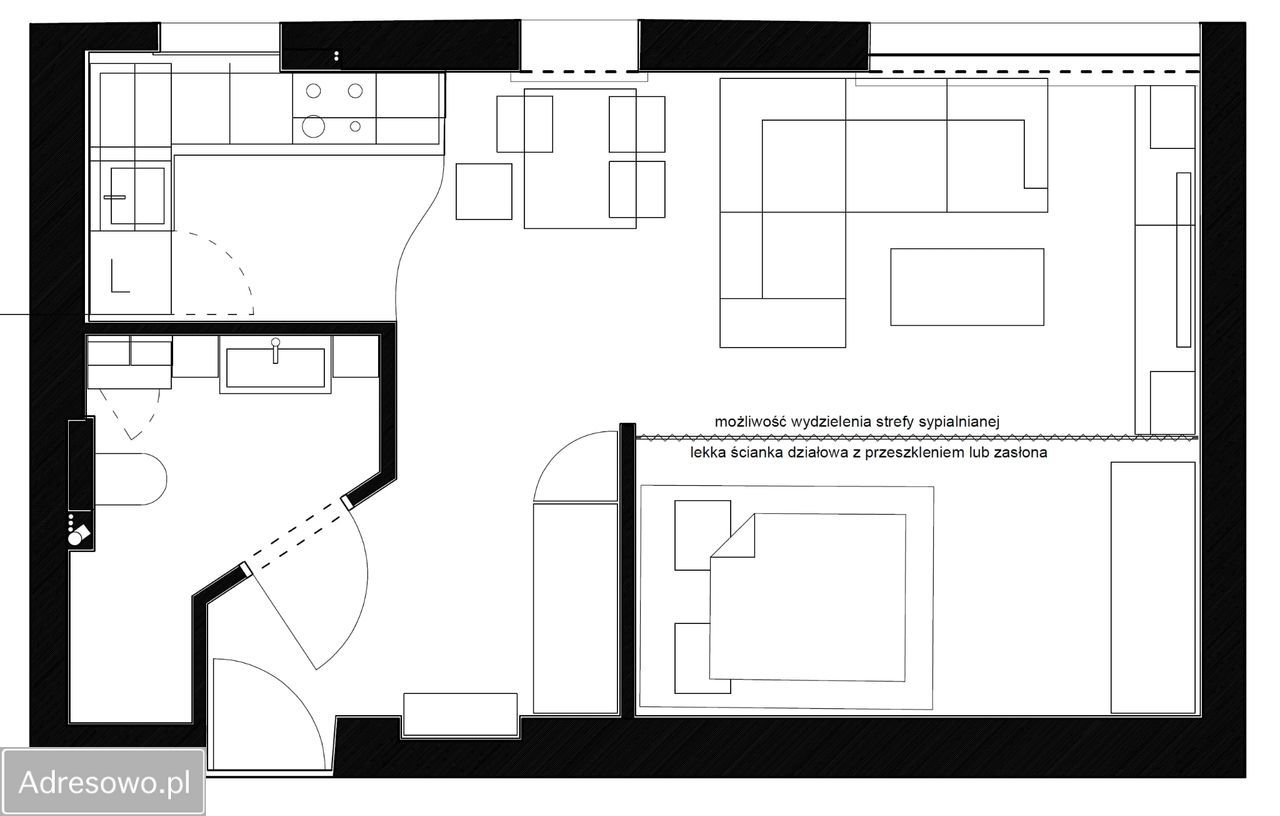Mieszkanie 1-pokojowe Warszawa Żoliborz, ul. Adama Próchnika. Zdjęcie 8