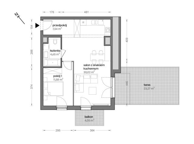 Mieszkanie 2-pokojowe Katowice Brynów, ul. Ceglana. Zdjęcie 7