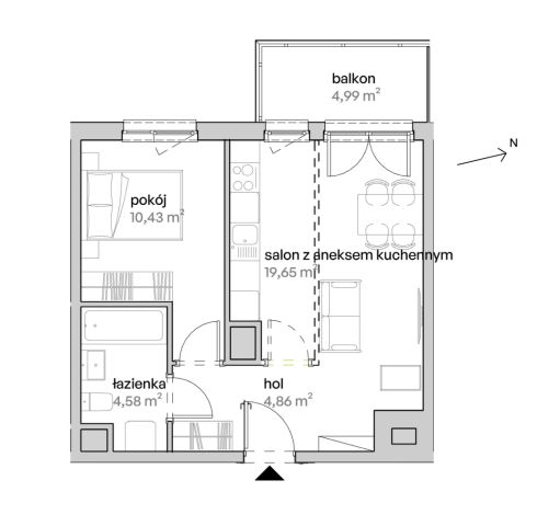 Mieszkanie 2-pokojowe Poznań Starołęka, ul. Unii Lubelskiej. Zdjęcie 7