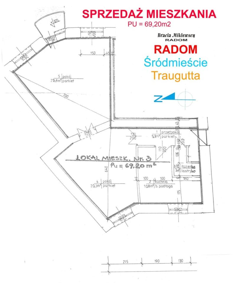 Mieszkanie 2-pokojowe Radom Śródmieście, ul. Romualda Traugutta. Zdjęcie 3