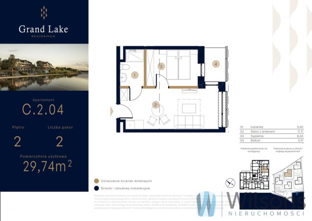 Mieszkanie 2-pokojowe Mikołajki, ul. Michała Kajki. Zdjęcie 9