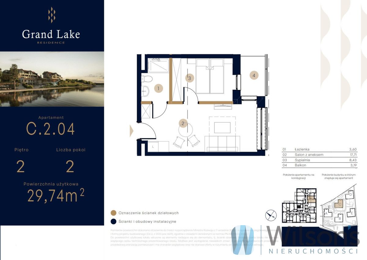 Mieszkanie 2-pokojowe Mikołajki, ul. Michała Kajki. Zdjęcie 9