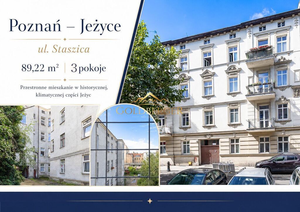 Mieszkanie 3-pokojowe Poznań Jeżyce, ul. Stanisława Staszica. Zdjęcie 1