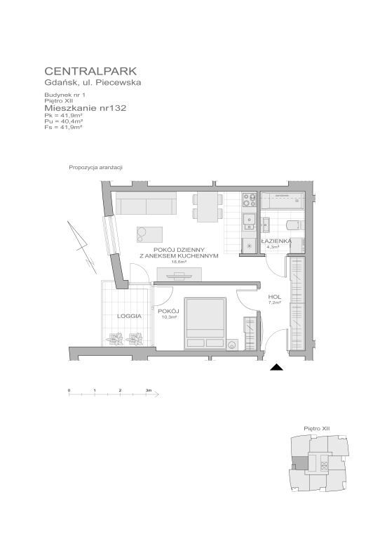 Mieszkanie 2-pokojowe Gdańsk Morena, ul. Piecewska. Zdjęcie 4