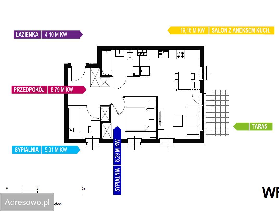 Mieszkanie 3-pokojowe Wrocław Krzyki, ul. Dożynkowa. Zdjęcie 5