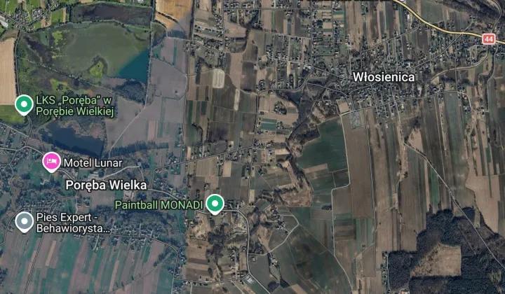 Działka rolna Poręba Wielka Dąbrowy-Gaj, ul. Sośnina