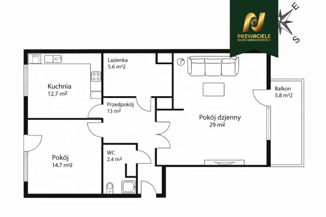 Mieszkanie 2-pokojowe Gdańsk Zaspa, ul. Czarny Dwór. Zdjęcie 11