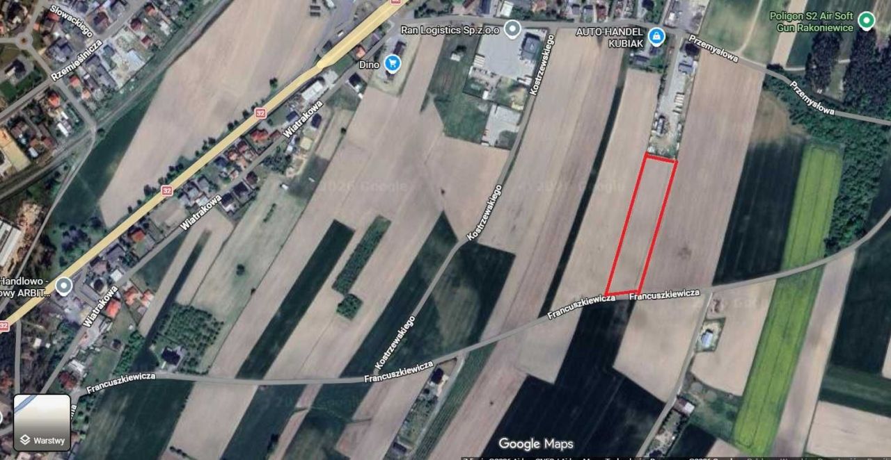 Działka budowlana Rakoniewice, ul. Francuszkiewicza. Zdjęcie 1