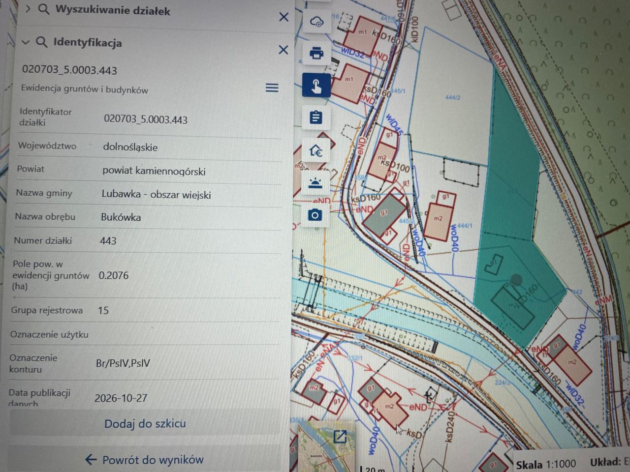 Działka budowlana Bukówka. Zdjęcie 6