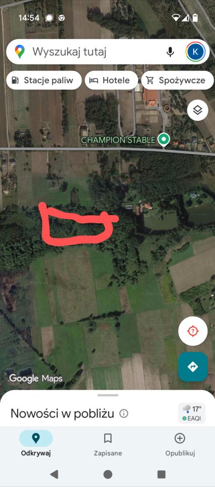 Działka rolno-budowlana Ciosny Ciosny-Parcela