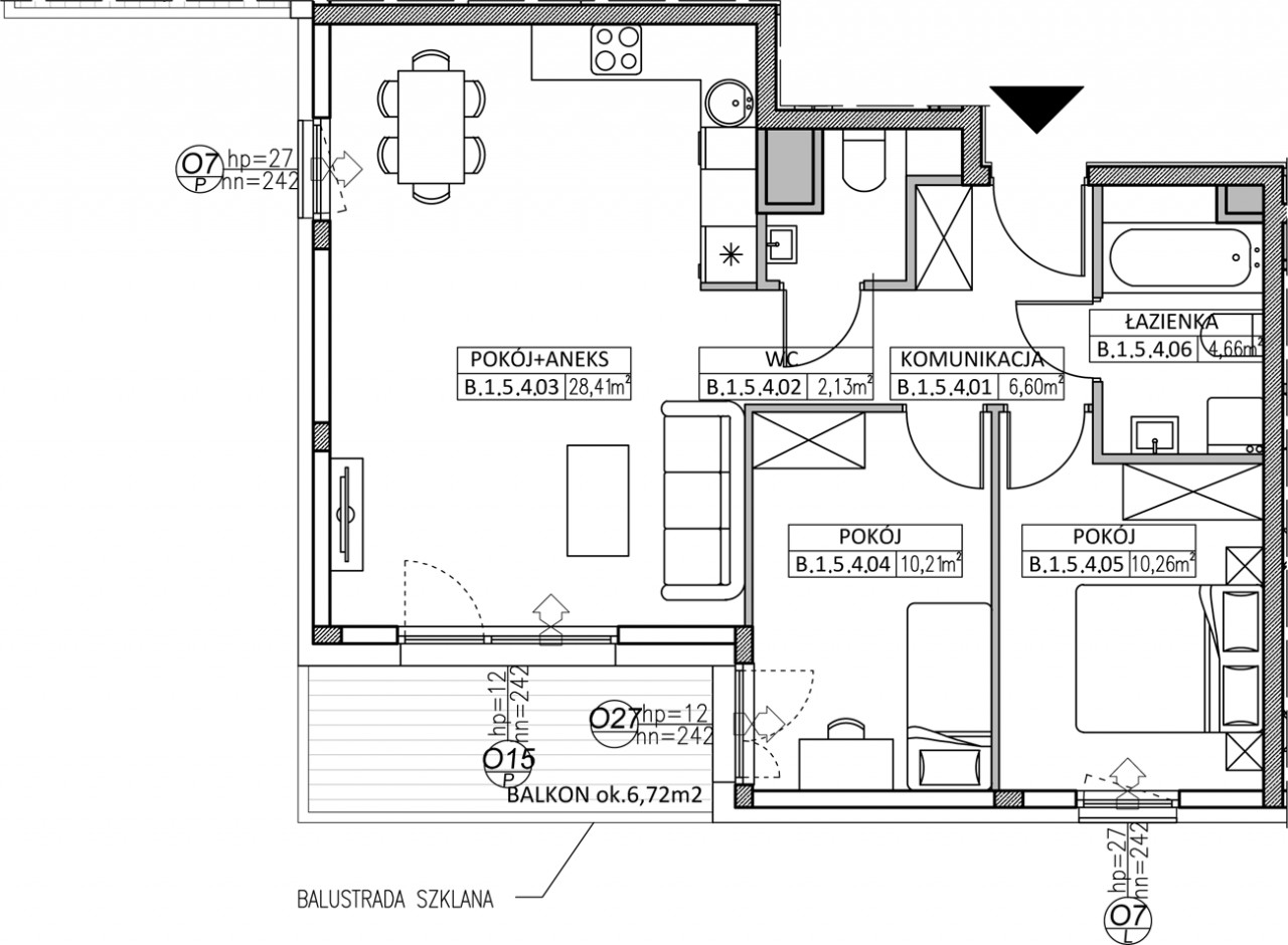 Mieszkanie 3-pokojowe Gdańsk Oliwa, ul. Opacka. Zdjęcie 6