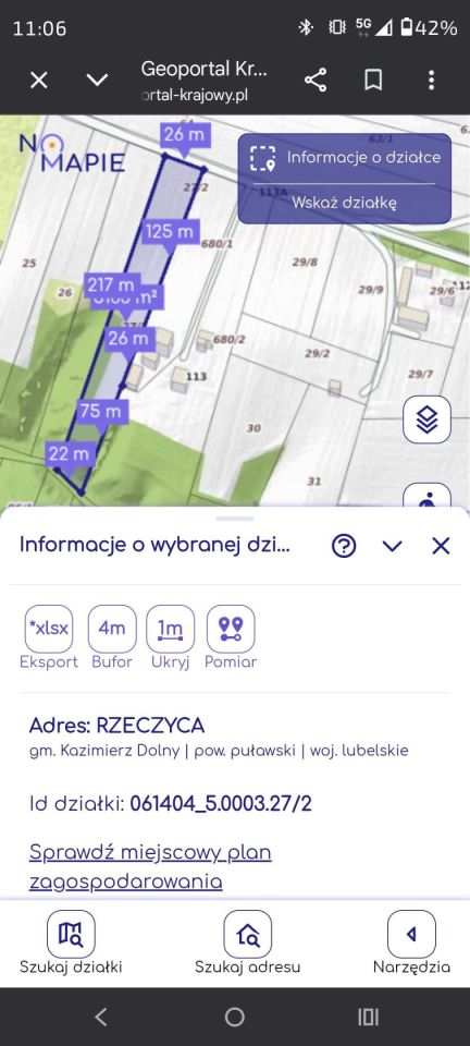 Działka rolno-budowlana Rzeczyca. Zdjęcie 3