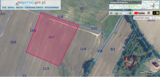 Działka rolna Gwizd. Zdjęcie 1